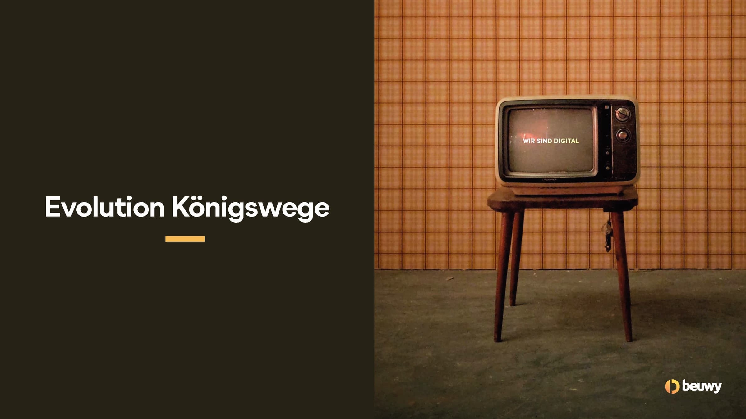 Pitch-Seite 1: Röhrenfernseher mit „Wir sind digital“
