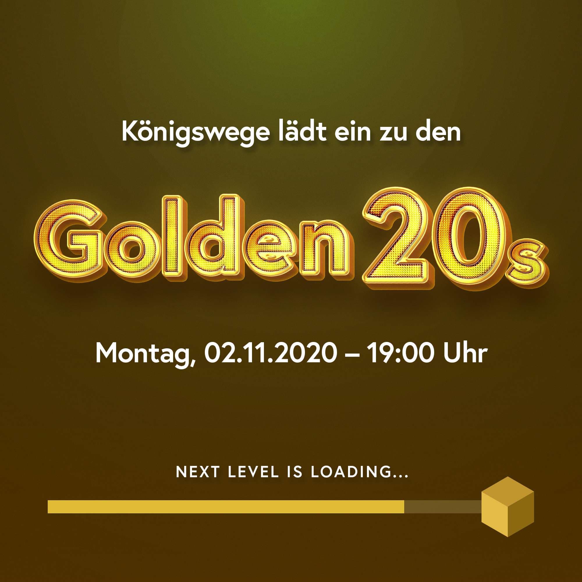 Einladung „Golden 20s“, Montag, 02.11.2020, 19:00 Uhr