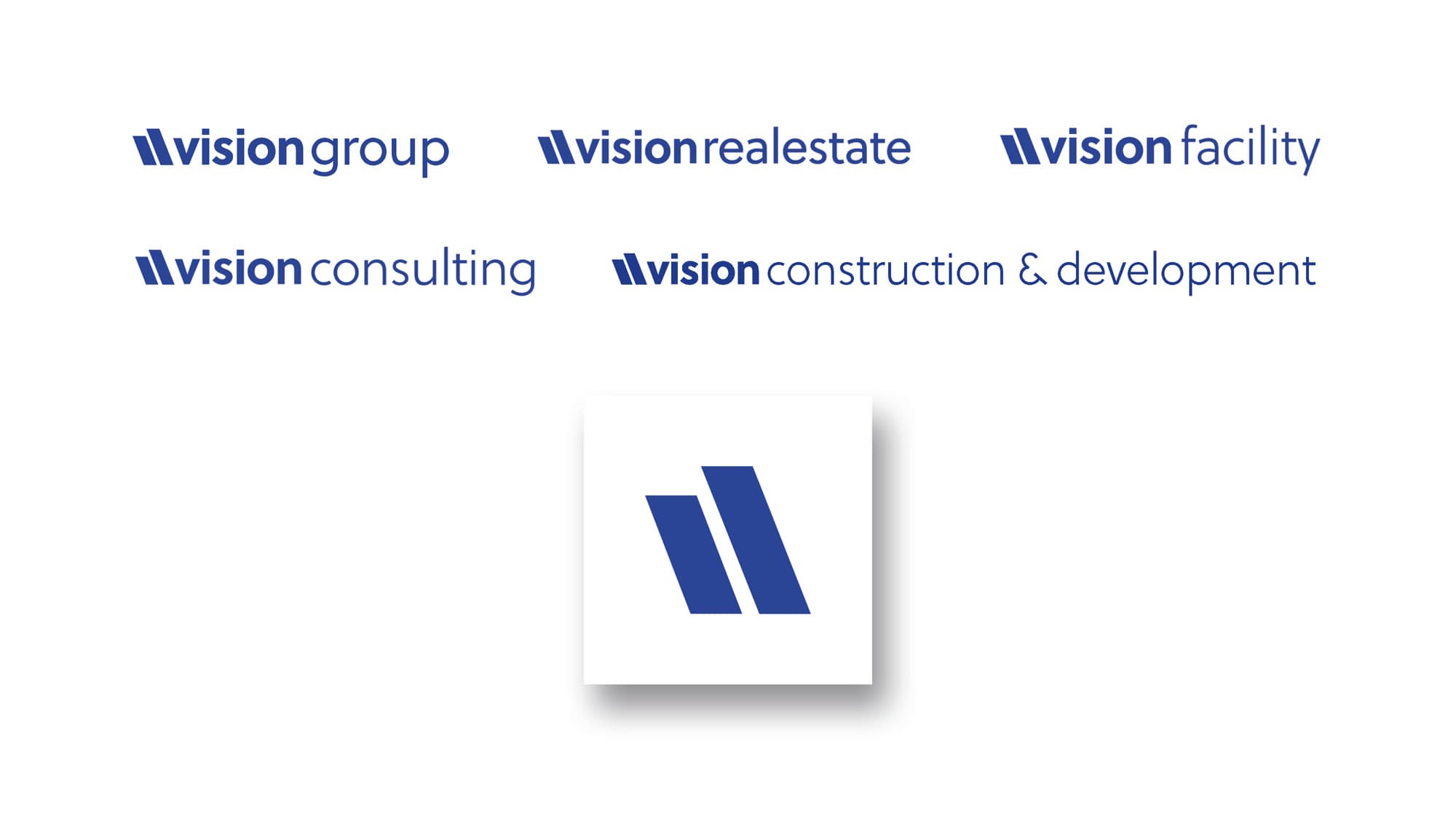 Markenfamilie: vision group, realestate, facility, consulting, construction & development
