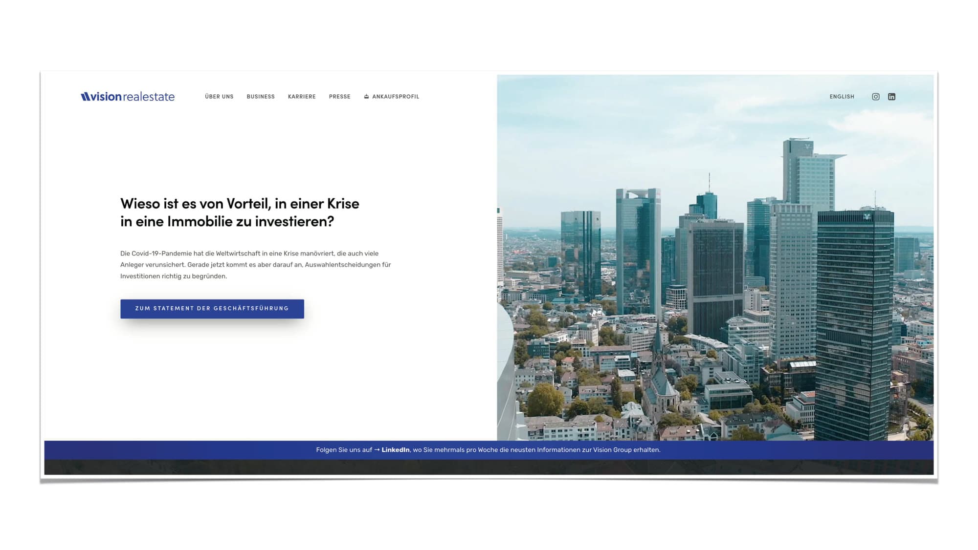 Website der vision realestate